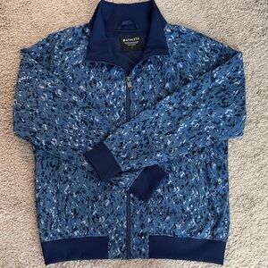 Athleta Zip-Up Blue Camo Sweater